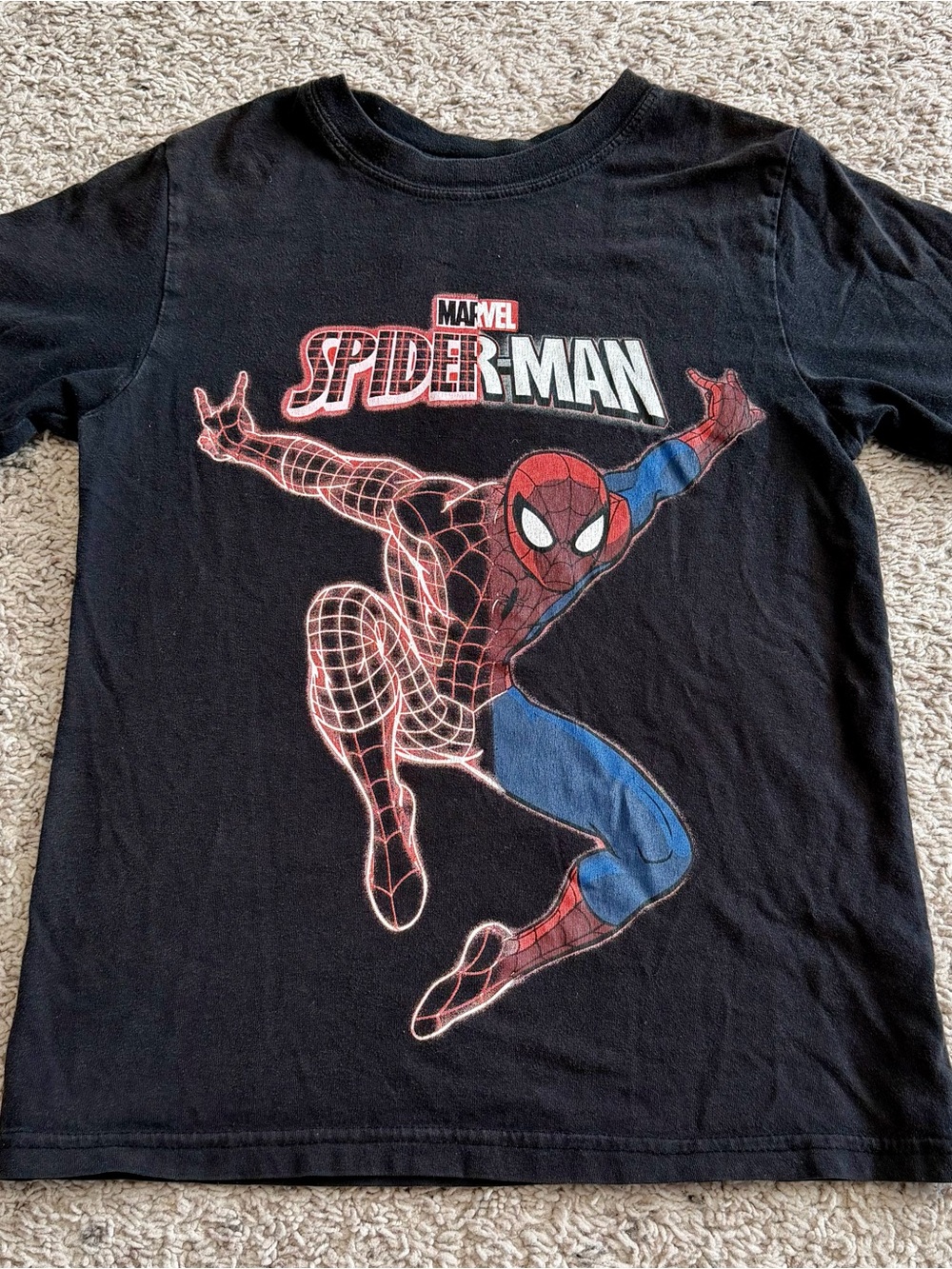 Marvel Spider-Man Black Red & Blue Graphic Tee